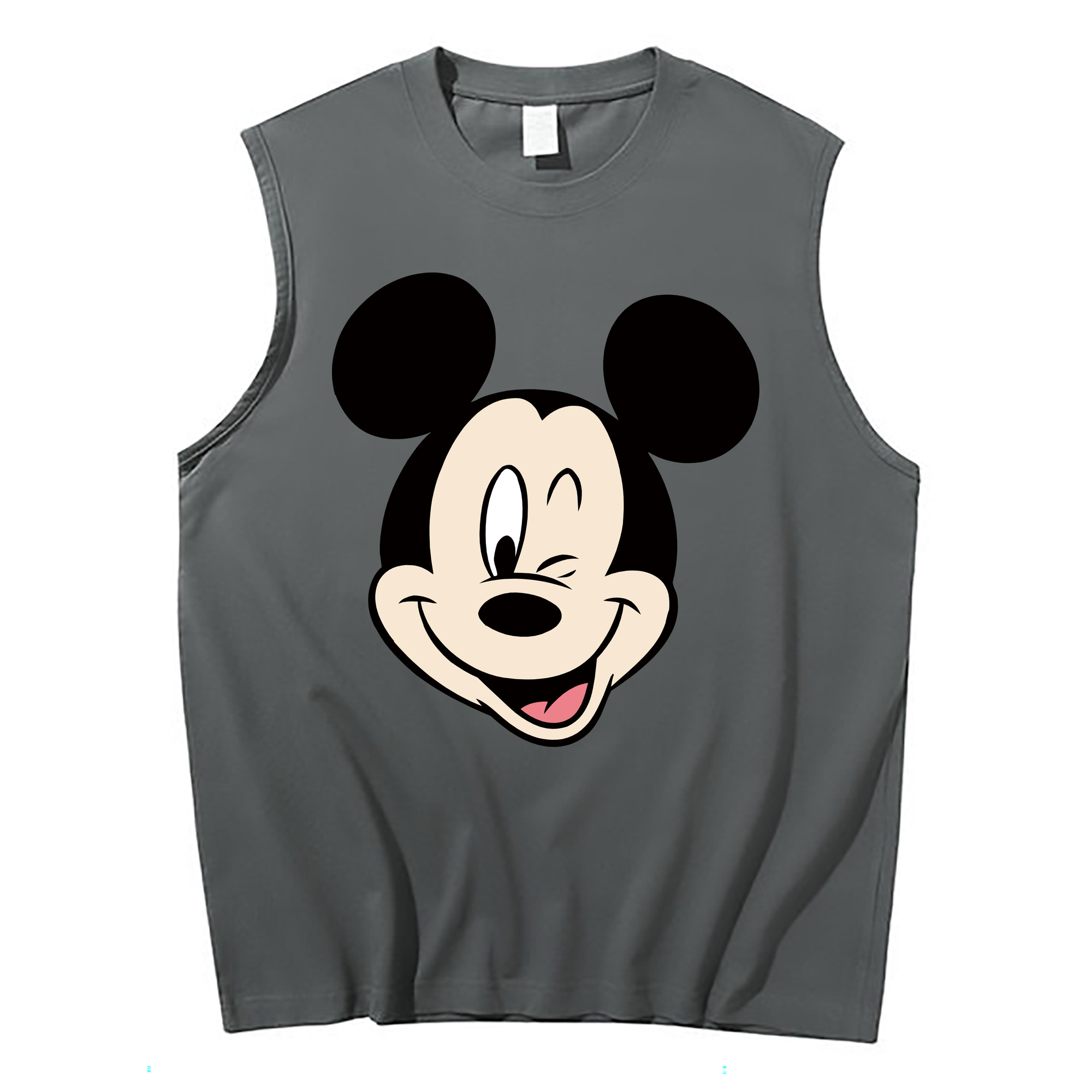 ミッキーマウス Mickey Mouse コットン100％タンクトップ（フロントプリント）
